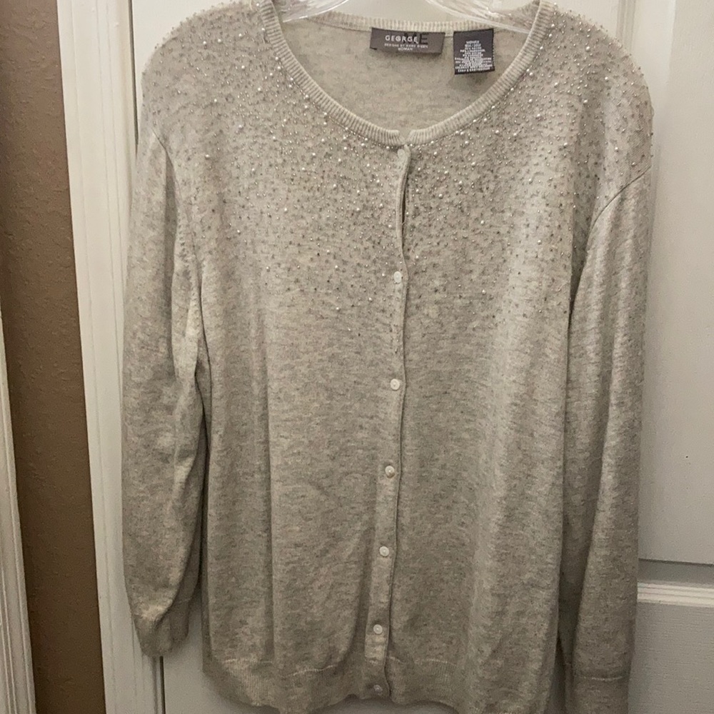 FINAL MARKDOWN Embellished George lambswool cardigan 18w/20w.